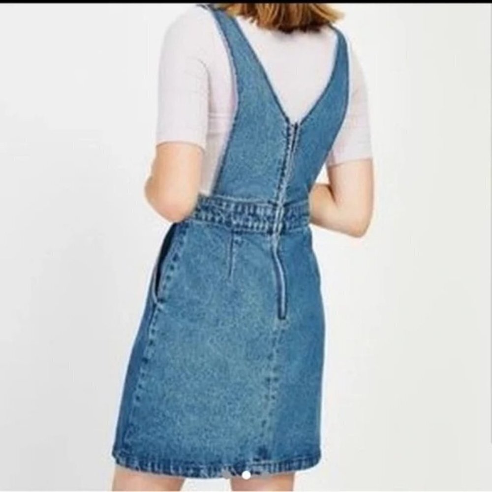 FRANK & OAK Denim Pinafore Mini Dress Sz XS - Picture 5 of 5